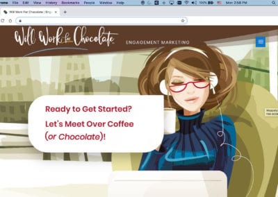 Will Work for Chocolate Website Contact Page